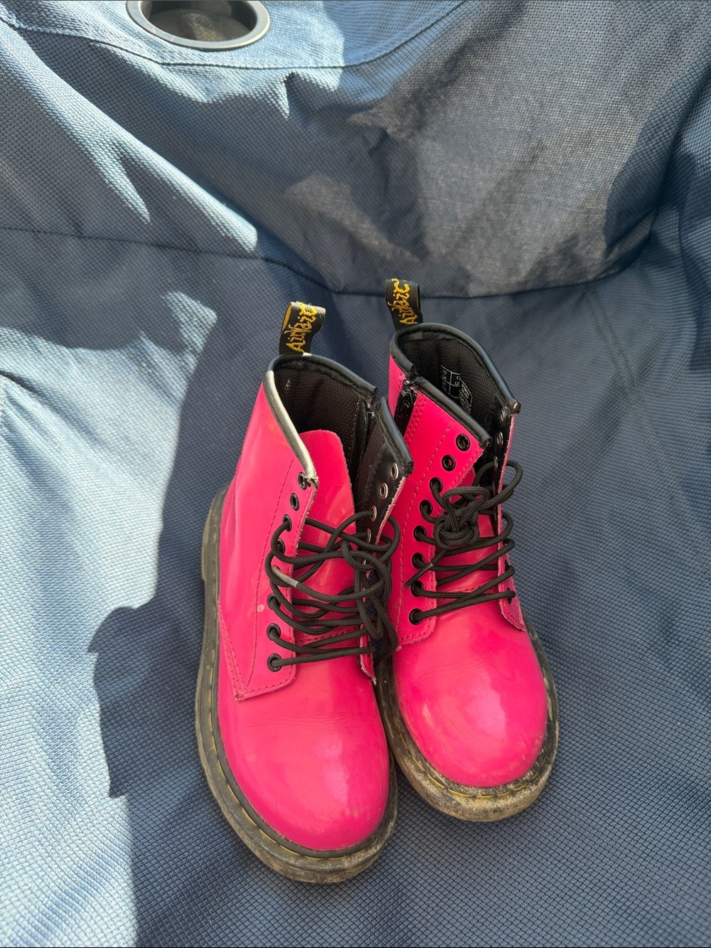Women’s Hot Pink Lace-Up Ankle Boots